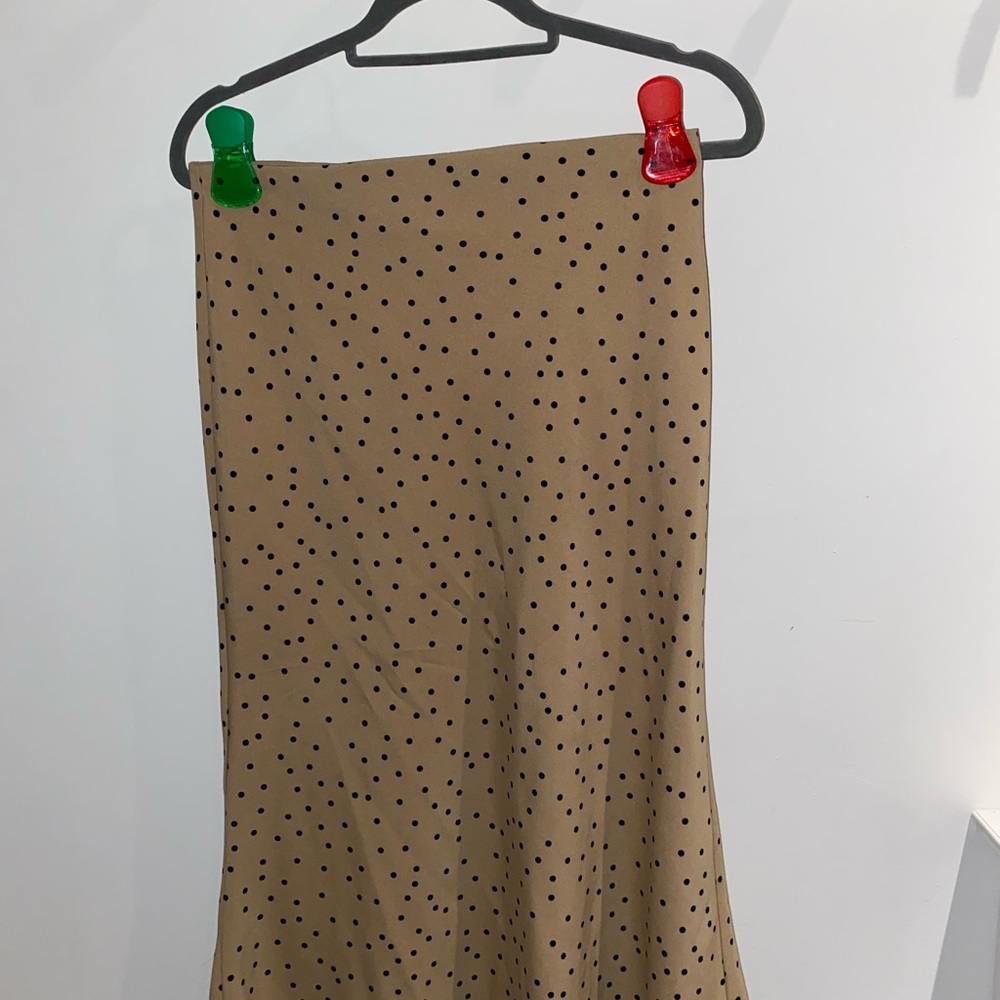 Brown and Black Polka Dot Skirt